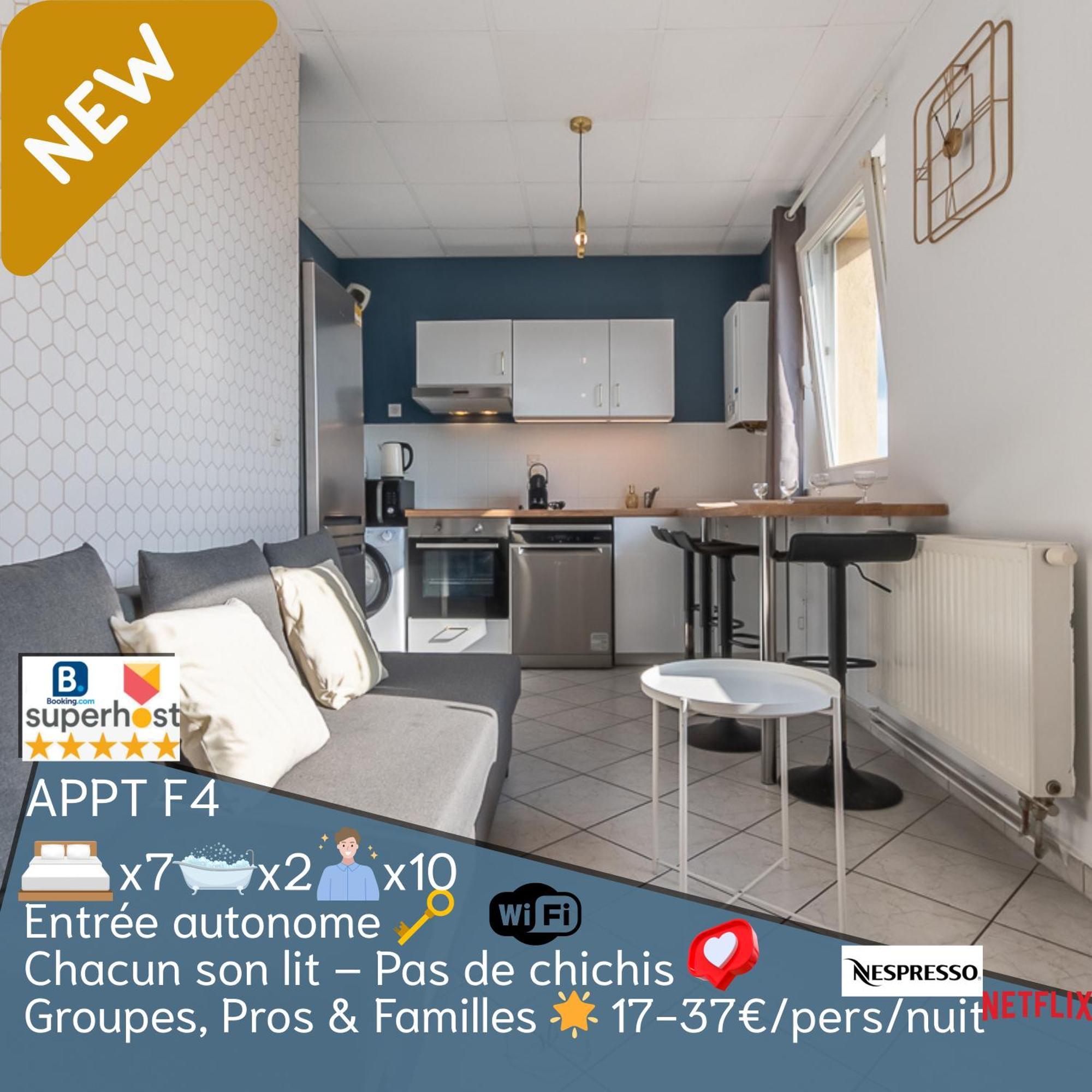 3 Appts - 3 A 7 Lits - Parfait 6 A 10 Pers - Max 29 Pers - 1 Immeuble - Convivialite, Rentabilite ------ - 3 Apts - 3 To 7 Beds - Ideal For 6 To 10 Guests - Up To 29 - Same Building -- Cattenom Appartement